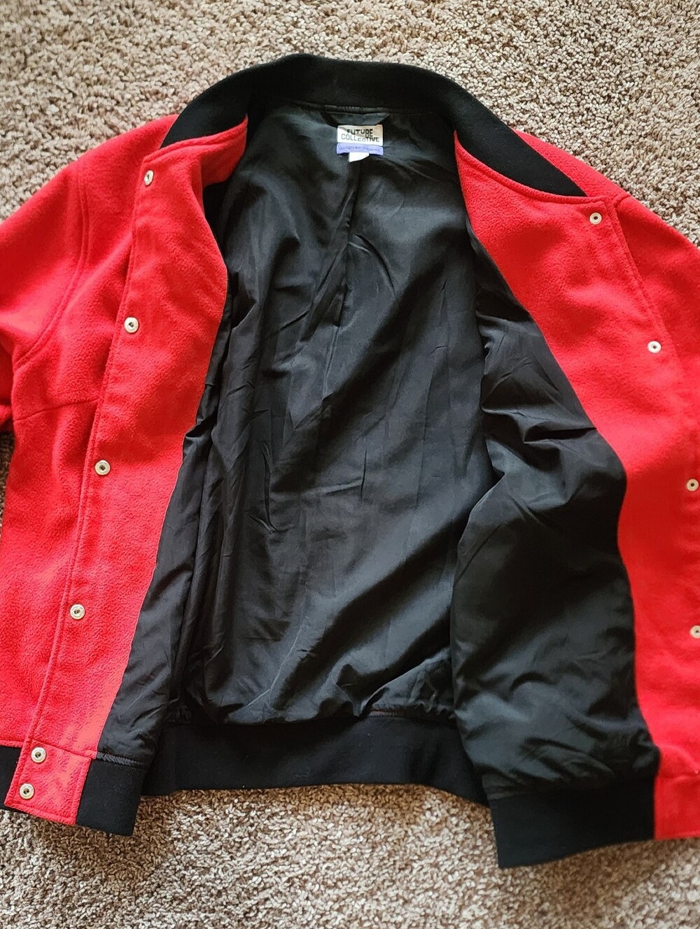 Future Collective with Kahlana Barfield Brown Women's Bomber Jacket Sz Xl - Picture 10 of 11